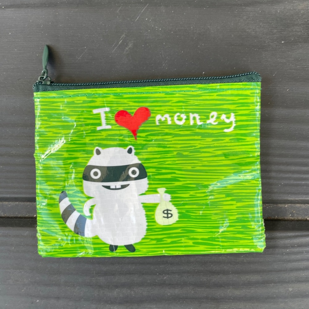 "I Love Money" Racoon Coin Purse